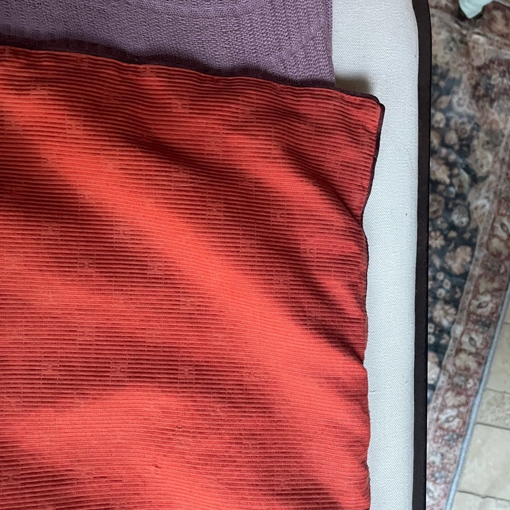 Hermes Classic Orange Pillow Cover Authentic Logo VGUC - Picture 3 of 13